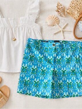 Talbots Shorts Size 10 Turquoise Green